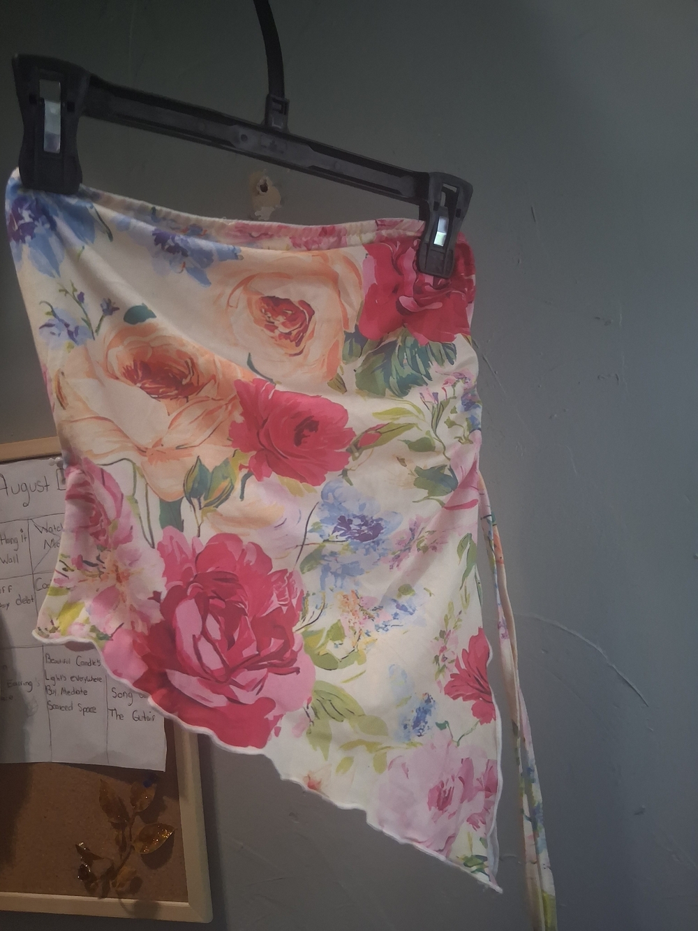 Floral Tie-Side Mini Shirt- Pink Multi